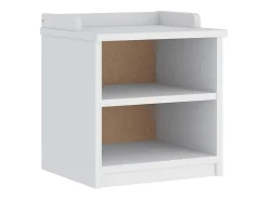 Banco de recibidor SANDNES blanco 45x40x50 cm madera maciza de pino