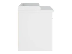 Banco de recibidor SANDNES blanco 87x40x50 cm madera maciza de pino