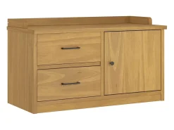 Banco de recibidor SANDNES 87x40x50 cm madera maciza de pino