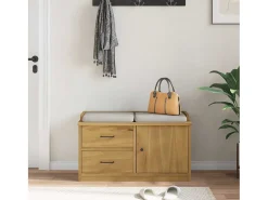 Banco de recibidor SANDNES 87x40x50 cm madera maciza de pino