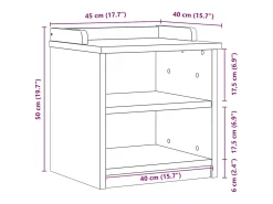 Banco de recibidor SANDNES 45x40x50 cm madera maciza de pino