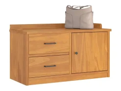 Banco de recibidor SANDNES 87x40x50 cm madera maciza de pino