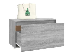 Banco de recibidor 80x40x45 cm Sonoma gris Madera de ingeniería