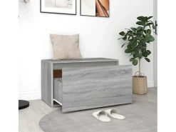 Banco de recibidor 80x40x45 cm Sonoma gris Madera de ingeniería