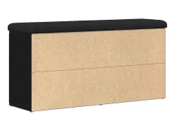 Banco de zapatos negro 100 x 30 x 48 cm Madera de ingeniería
