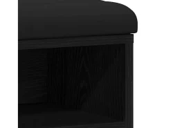 Banco de zapatos negro 100 x 30 x 48 cm Madera de ingeniería