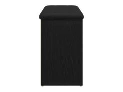 Banco de zapatos negro 80 x 30 x 48 cm Madera de ingeniería