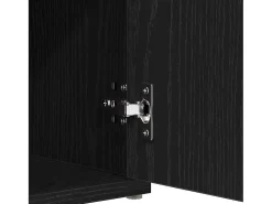 Banco de zapatos negro 100 x 30 x 48 cm Madera de ingeniería