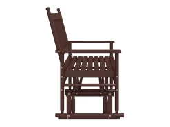 Banco deslizante madera maciza de álamo marrón 118x70x104,5 cm