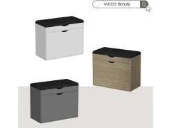 Banco para zapatos antracita 60x30x51 schufy