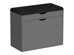 Banco para zapatos antracita 60x30x51 schufy