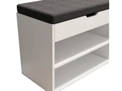 Banco para zapatos blanco 60x30x45 titus