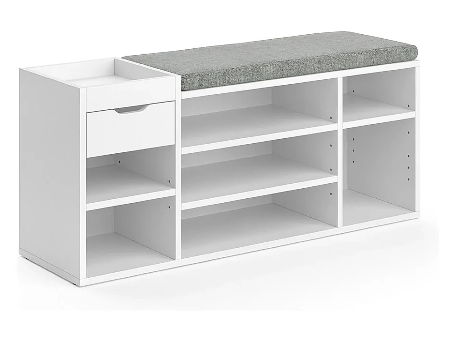 Banco para zapatos blanco 101.1x29.5x45 eleon