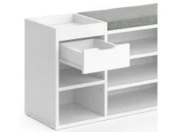 Banco para zapatos blanco 101.1x29.5x45 eleon