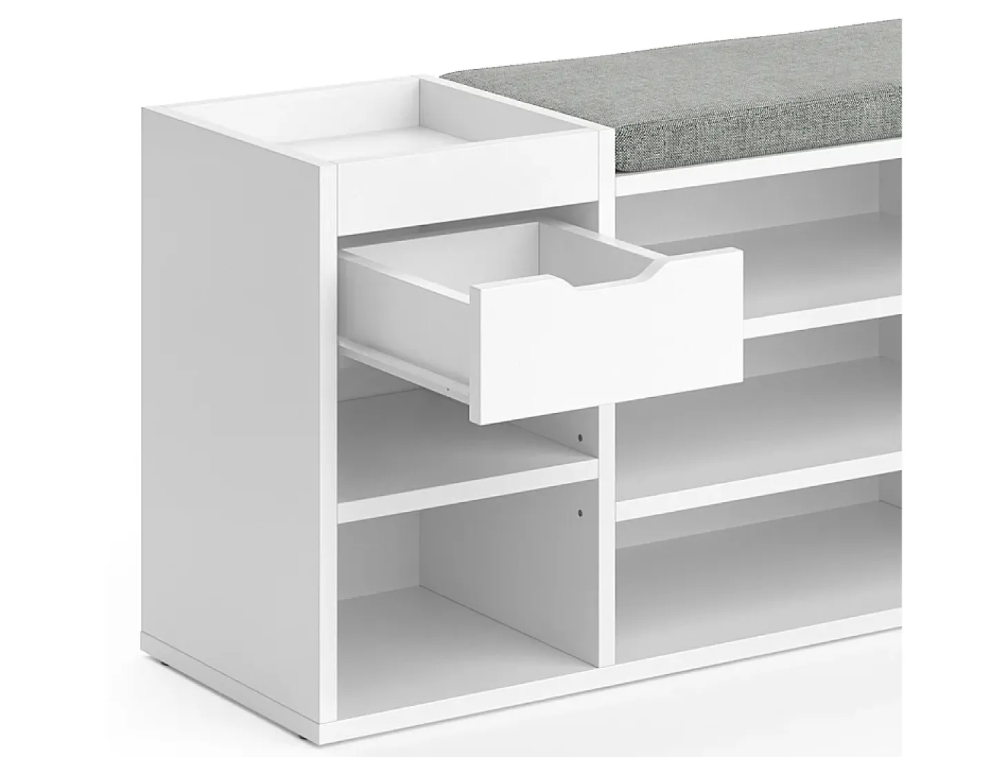 Banco para zapatos blanco 101.1x29.5x45 eleon