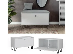 Banco para zapatos blanco 80x35.1x46 siri