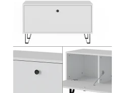 Banco para zapatos blanco 80x35.1x46 siri