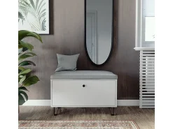 Banco para zapatos blanco 80x35.1x46 siri