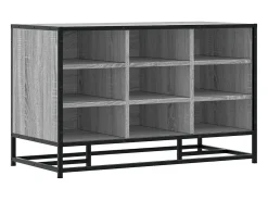 Banco para zapatos de madera de ingeniería y metal gris Sonoma