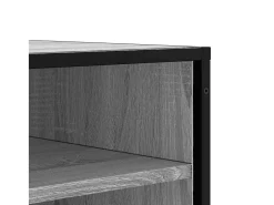 Banco para zapatos de madera de ingeniería y metal gris Sonoma