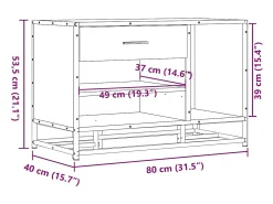 Banco para zapatos de madera de ingeniería y metal gris Sonoma