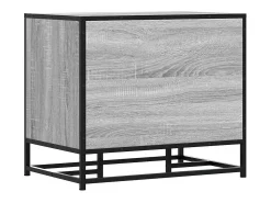 Banco para zapatos de madera de ingeniería y metal gris Sonoma