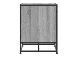 Banco para zapatos de madera de ingeniería y metal gris Sonoma