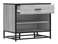 Banco para zapatos de madera de ingeniería y metal gris Sonoma