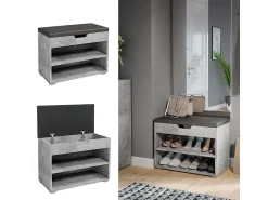 Banco para zapatos hormigón 60x30x45 rolfe
