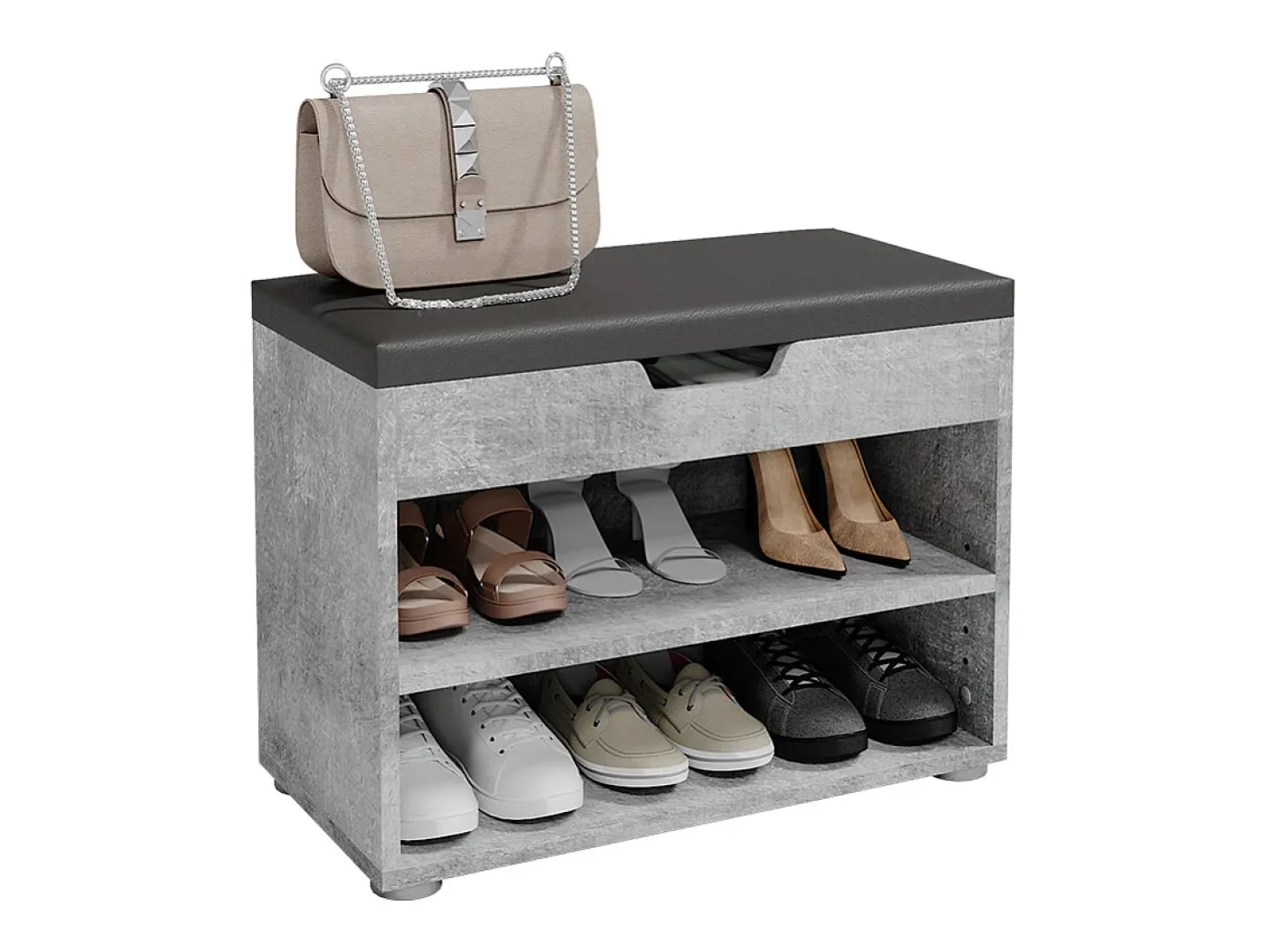 Banco para zapatos hormigón 60x30x45 rolfe