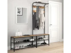 Banco para zapatos madera antigua 100x30x51.5 fyrk