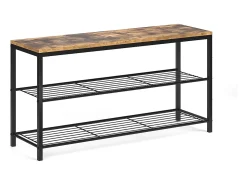 Banco para zapatos madera antigua 100x30x51.5 fyrk