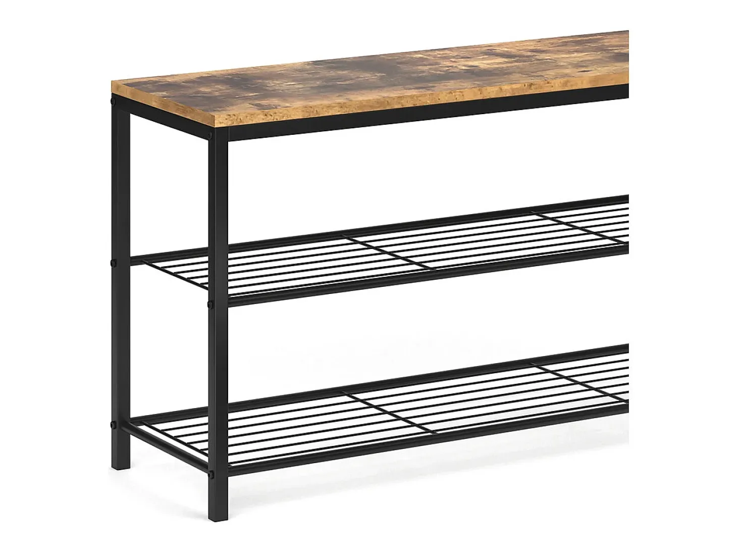 Banco para zapatos madera antigua 100x30x51.5 fyrk