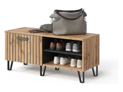 Banco para zapatos roble wotan 100x38x45 amber