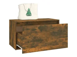 Banco pasillo madera contrachapada roble ahumado 80x40x45 cm ES987660