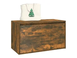 Banco pasillo madera contrachapada roble ahumado 80x40x45 cm ES987660
