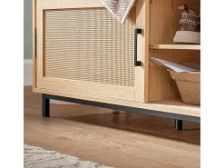 Banco Zapatero Banco de Almacenamiento con 2 Puertas 110 x 40 x 49 cm FSR154-N SoBuy ES