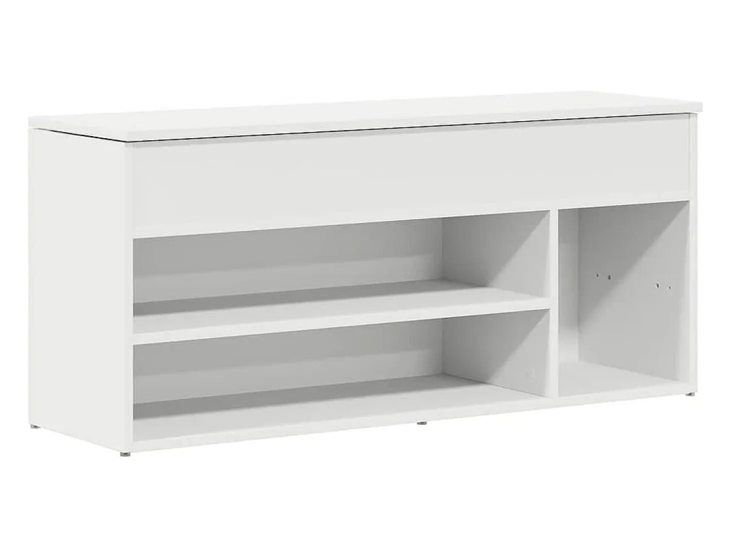 Banco zapatero blanco 102x30,5x45 cm madera de ingeniería