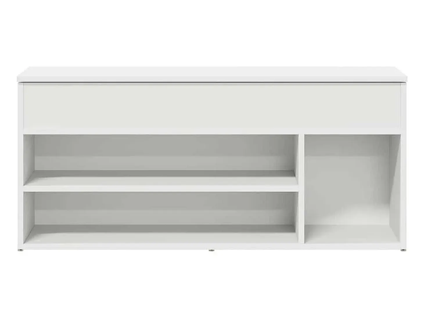 Banco zapatero blanco 102x30,5x45 cm madera de ingeniería