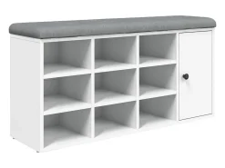 Banco zapatero blanco 102x32x50 cm madera de ingeniería