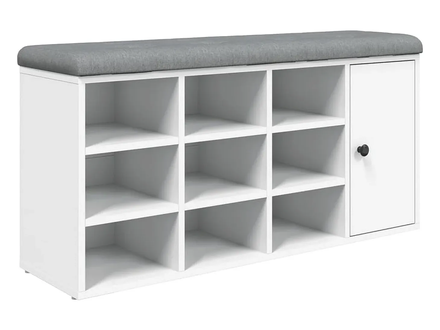Banco zapatero blanco 102x32x50 cm madera de ingeniería