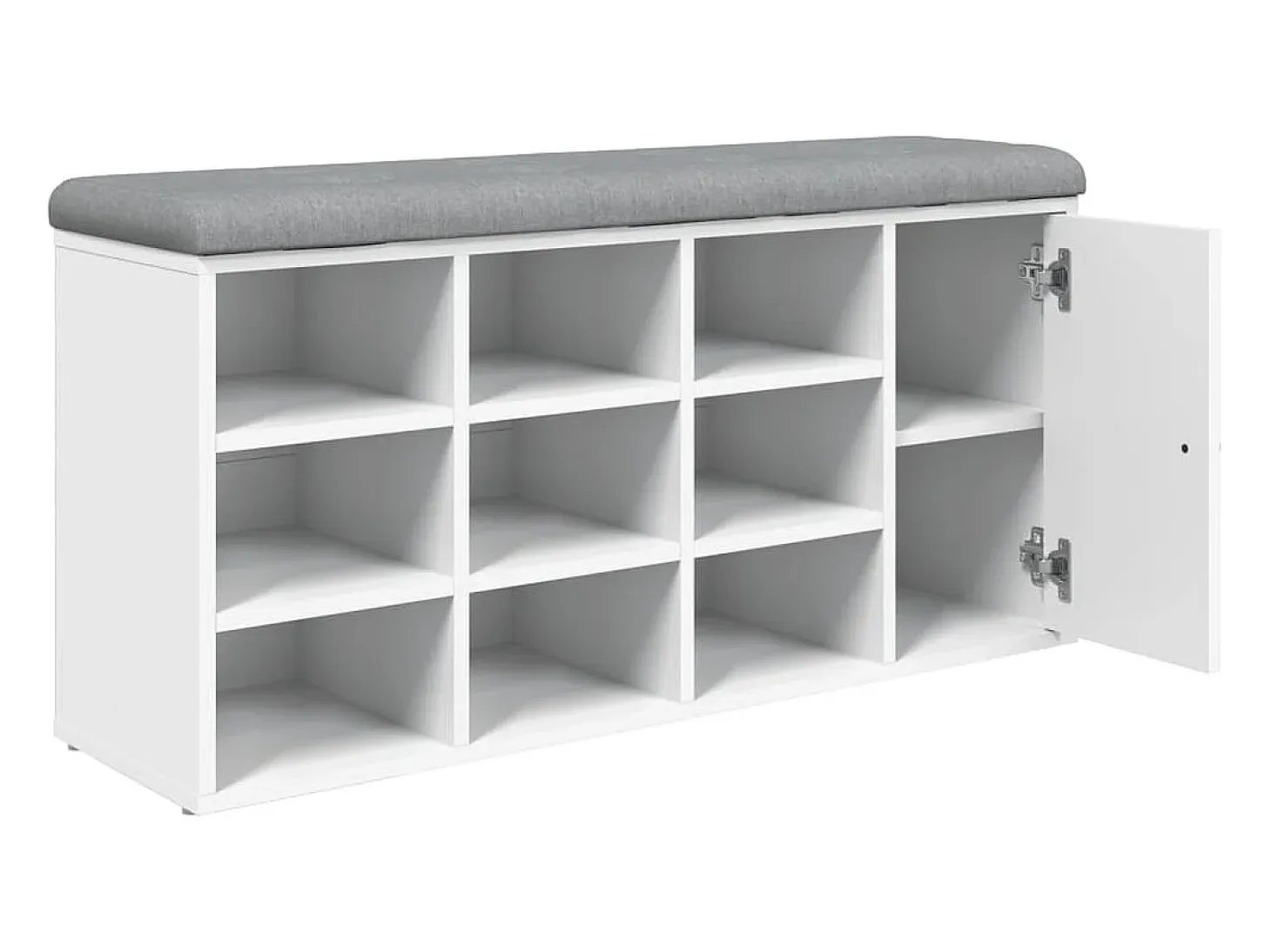 Banco zapatero blanco 102x32x50 cm madera de ingeniería