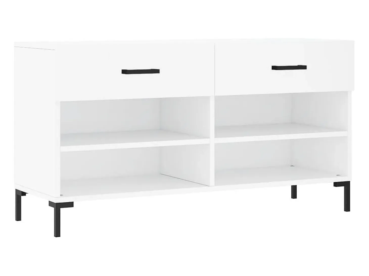 Banco zapatero blanco 102x35x55 cm madera de ingeniería