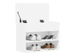 Banco zapatero blanco 60x30x45 cm Madera de ingeniería