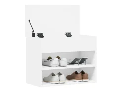 Banco zapatero blanco 60x30x45 cm Madera de ingeniería