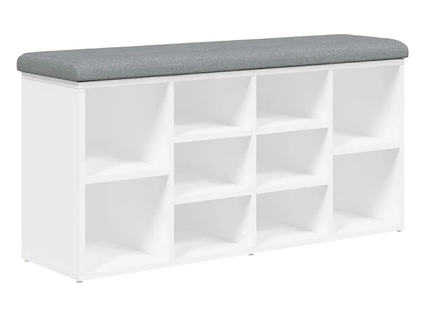Banco zapatero blanco 102x32x50 cm madera de ingeniería