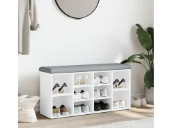 Banco zapatero blanco 102x32x50 cm madera de ingeniería