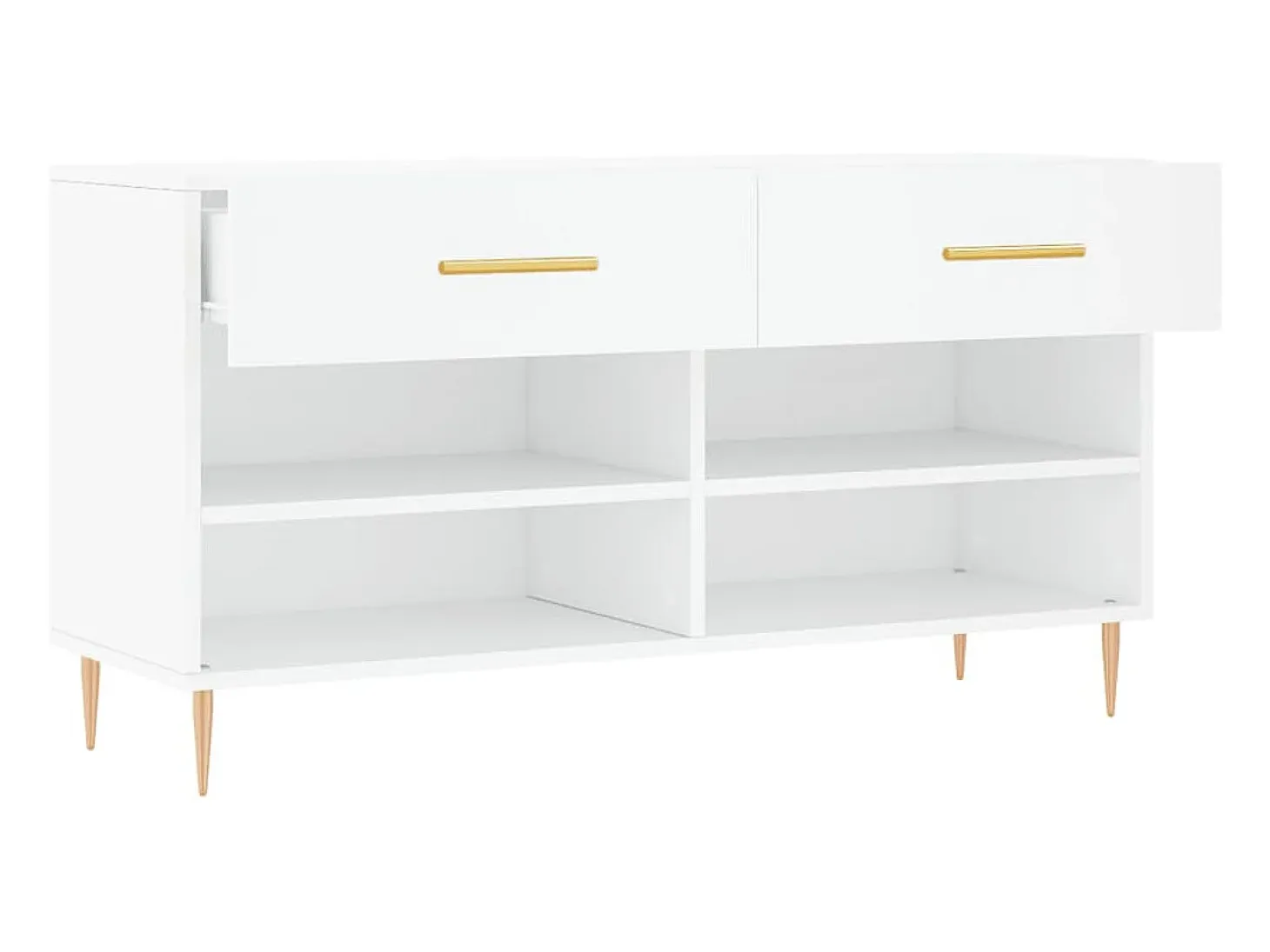 Banco zapatero blanco 102x35x55 cm madera de ingeniería