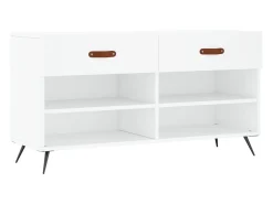 Banco zapatero blanco 102x35x55 cm madera de ingeniería