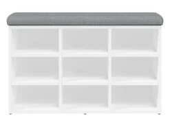 Banco zapatero blanco 82x32x50 cm madera de ingeniería